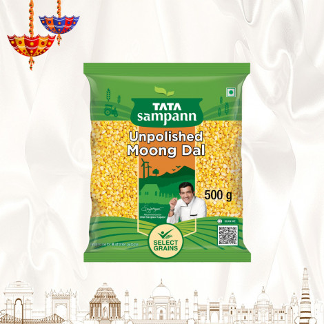 Tata Sampann Unpolished Yellow Moong Dal (Dhuli) Split