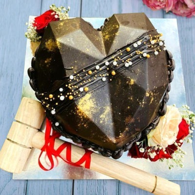 Sparkling Chocolate Pinata Cake