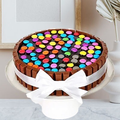 Gems Overloaded Kitkat Cake