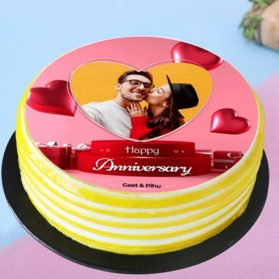 Adorable Anniversary Cake