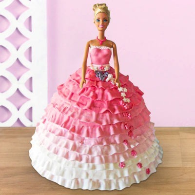 Beautiful Barbie Doll Cake