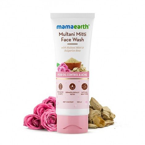 Multani Mitti Face Wash with Multani Mitti & Bulgarian Rose For Oil Control & Acne - 100 ml