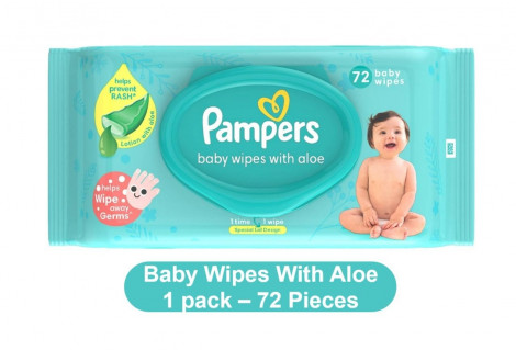 Pampers Baby Wipes With Aloe For Kids | Assorted | 0 - 2 years