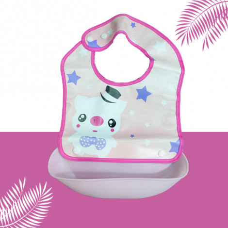 Baby Bib with Storage Tray