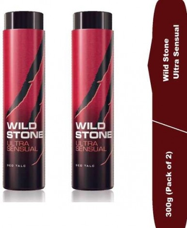 Wild Stone Ultra Sensual Talcum Powder, Pack of 2