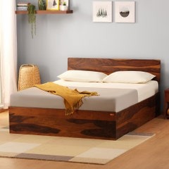 Bed GS - Premium Solid Wood Bed With Storage, Queen Size
