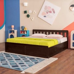 Sleepyhead Bed MS - Premium Solid Mahagony Wood Bed With Storage Queen