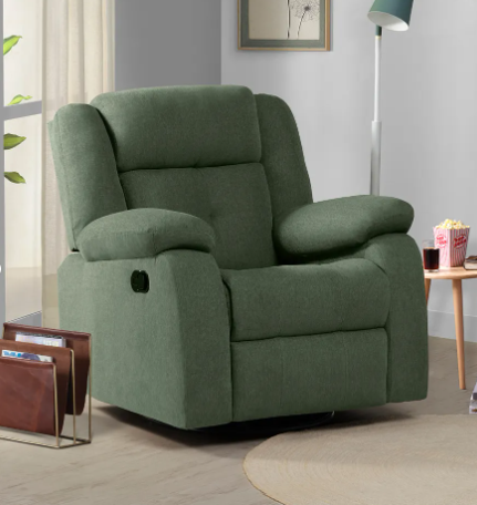 Recliner RX7- Swivel Rocker Recliner (Irish Green, One Seater)