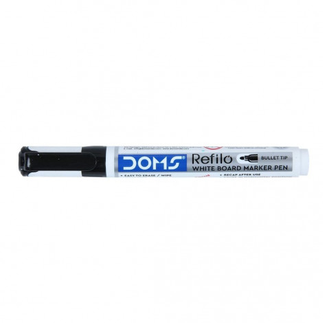 Doms Refilo Whiteboard Marker Pen Black