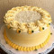 Pineapple cake with fresh cream and topping silver bolls