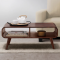 Peep - Rectangular Coffee Table / Center Table with Storage (Provincial Teak Finish)