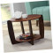 Stack -Round Coffee Table / Center Table with Storage (Provincial Teak & Mahogany Finish)