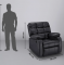 Recliner RX5 - Plush Leatherette (Glossy Dark Knight, One Seater)